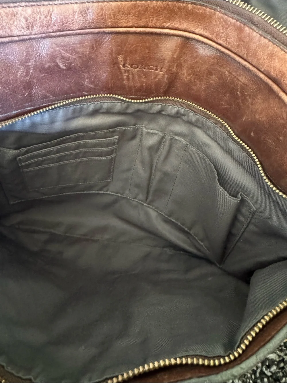 Vintage Coach Brown Leather Briefcase Tote. Extremely clean interior. Classic